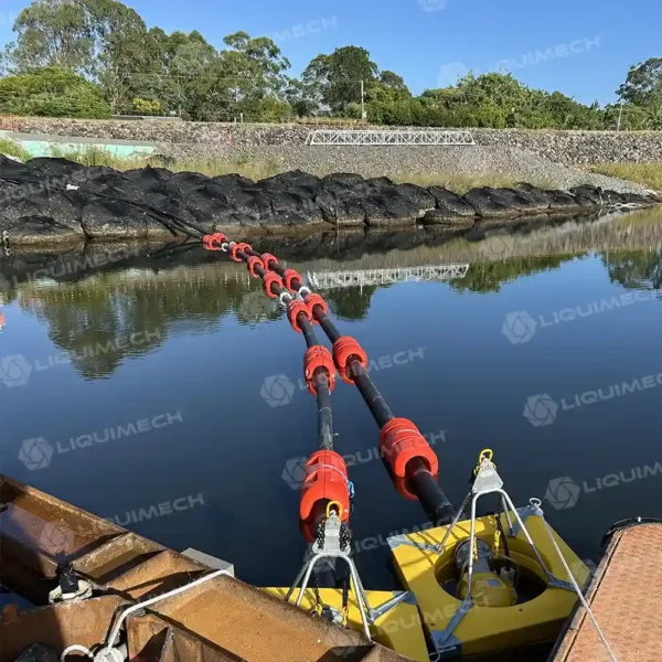 Liquimech galvanised steel gangway providing controlled access to water-based infrastructure