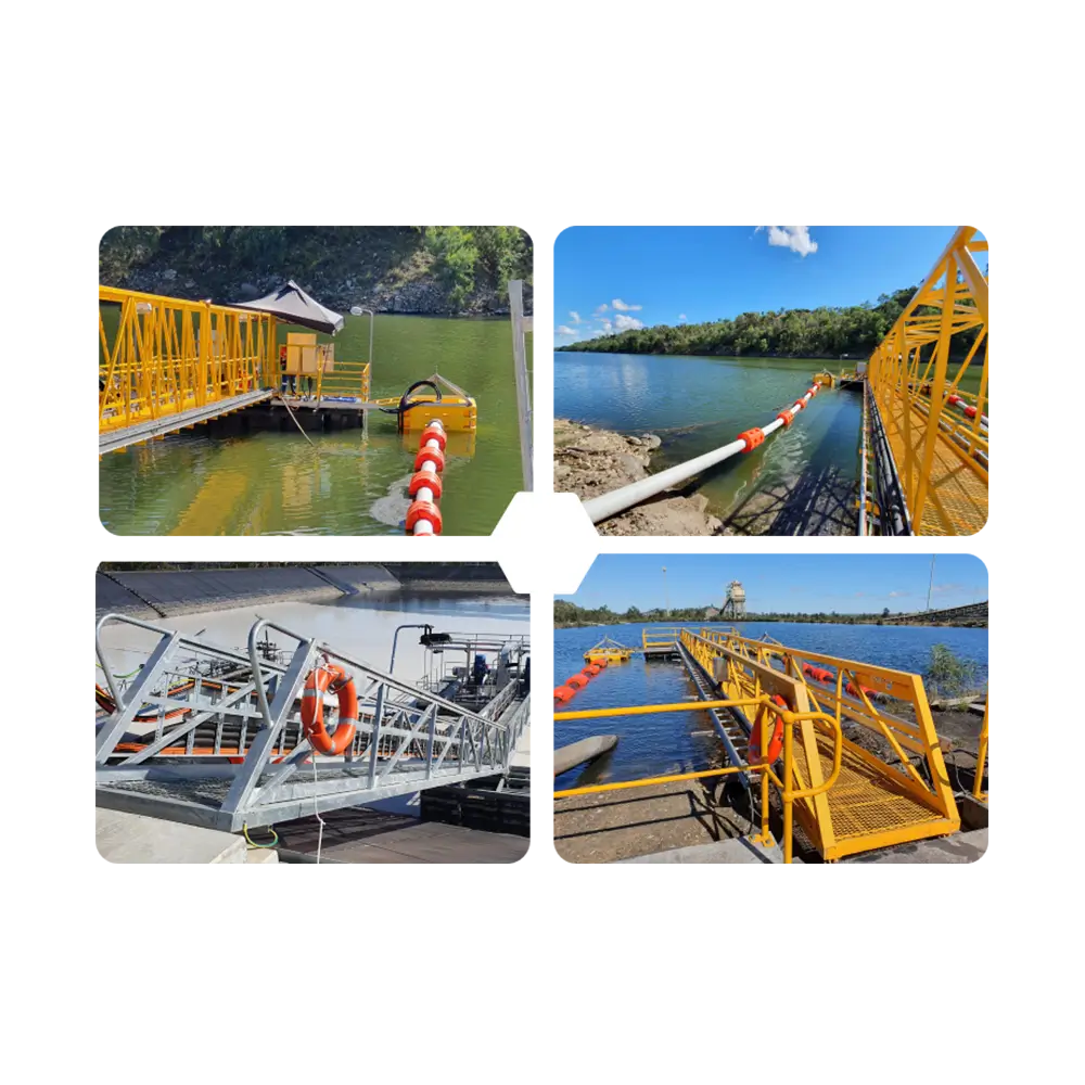 Liquimech gangway gallery image showing an installed site application