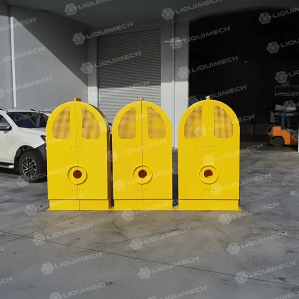 Liquimech heavy-duty machine safety guarding for mining, construction, and industrial operations