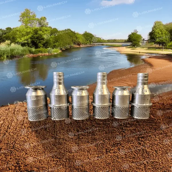 Liquimech high-quality stainless steel mesh on a pump strainer showcasing corrosion resistance and precision filtration capabilities.