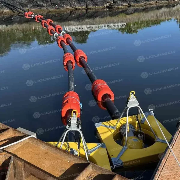 Liquimech hose float for dewatering applications