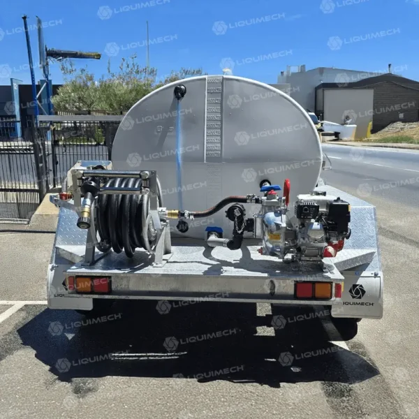 Liquimech industrial-grade fire fighting trailer for mining applications