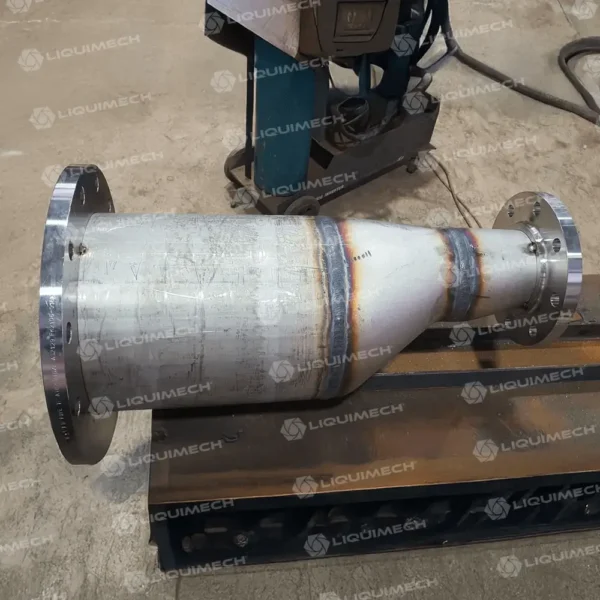 Liquimech mild steel pipe spool built with precision-welded flanged ends