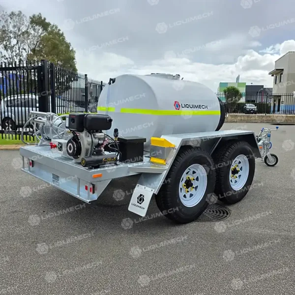 Liquimech mine-spec pressure washer trailer for heavy-duty site cleaning