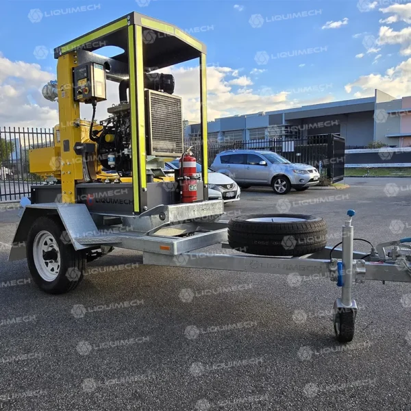 Liquimech mine-spec ready trailer pumps for industrial and mining sites, built for mobility