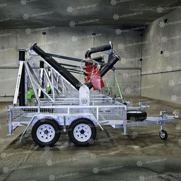 Liquimech-mobile-trailer-mounted-J-stand-water-fill-station-with-LandCruiser-compatible-wheels-and-fast-one-person-deployment
