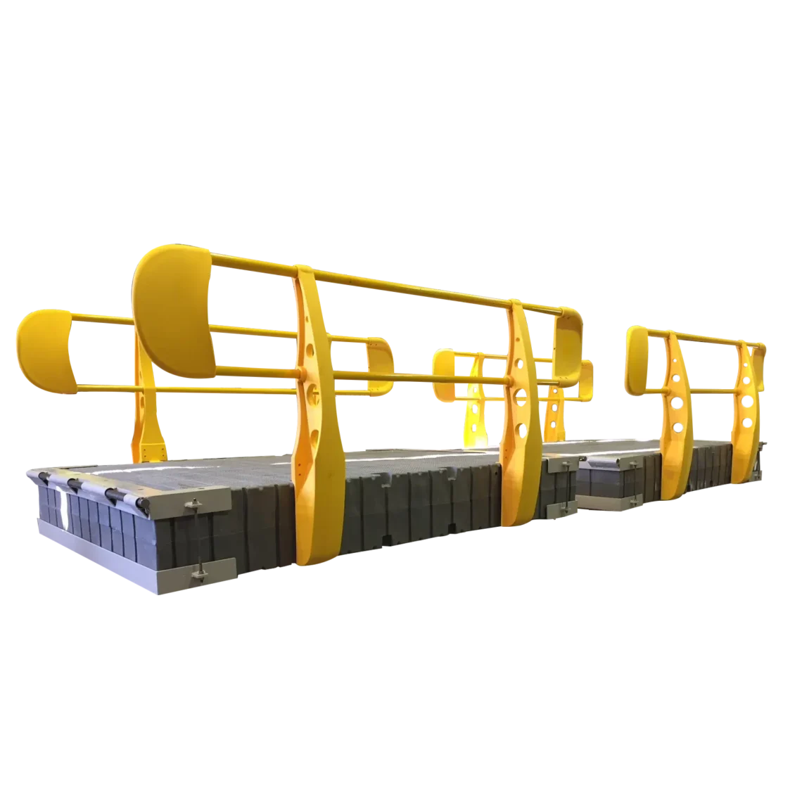Liquimech modular floating walkway system with 3 × 1.5 m sections