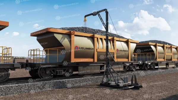Liquimech overhead dust suppression unit reducing particulate emissions