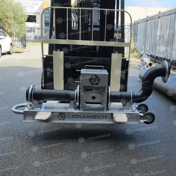 Liquimech portable flow meter with lifting solution designed for secure transport and setup