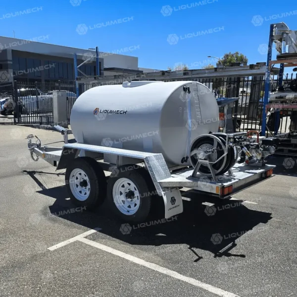 Liquimech professionally engineered firefighting trailer for commercial use