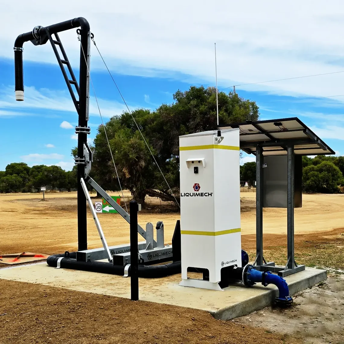 Liquimech smart water truck fill point with automated access control