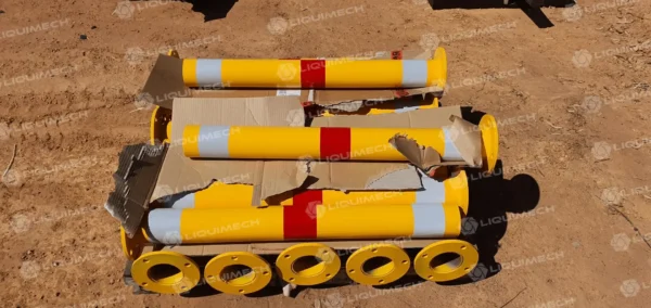 Liquimech steel removable safety bollards for high-traffic operational environments