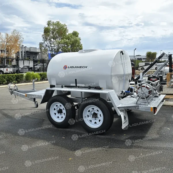 Liquimech trailer pressure washer unit on-site for industrial and mining equipment cleaning