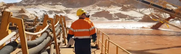 Liquimech underground dewatering skid connected to telemetry and pump control panel for mining sites