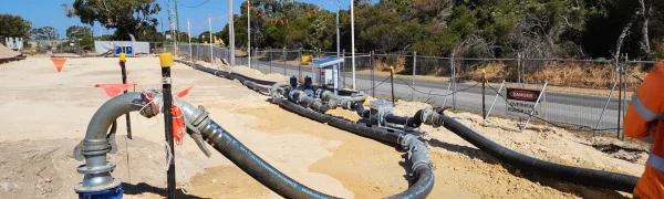 Liquimech water flow control valve integrated into liquid management system for mining and industrial water handling