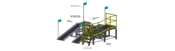 Liquimech wheel wash installation with washdown ramp GA drawing