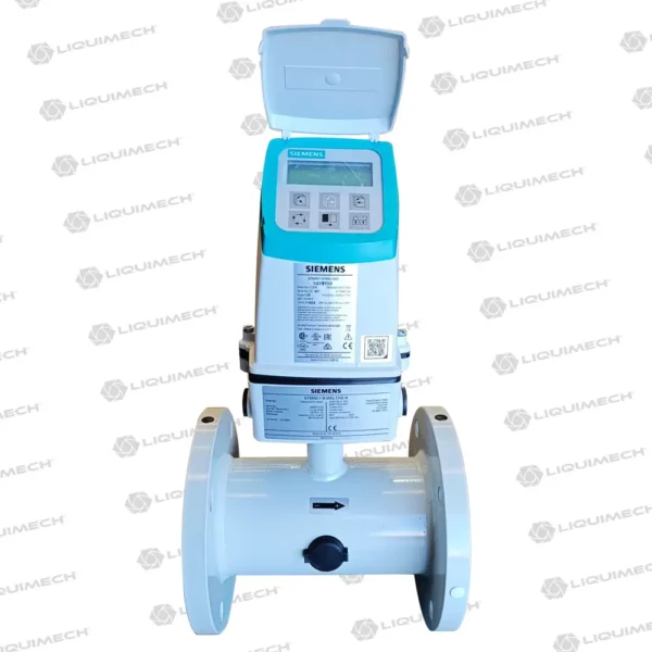 MAG 6000 Series electromagnetic flow meter with robust IP67 NEMA 4X6 housing and sun cover for outdoor flow applications