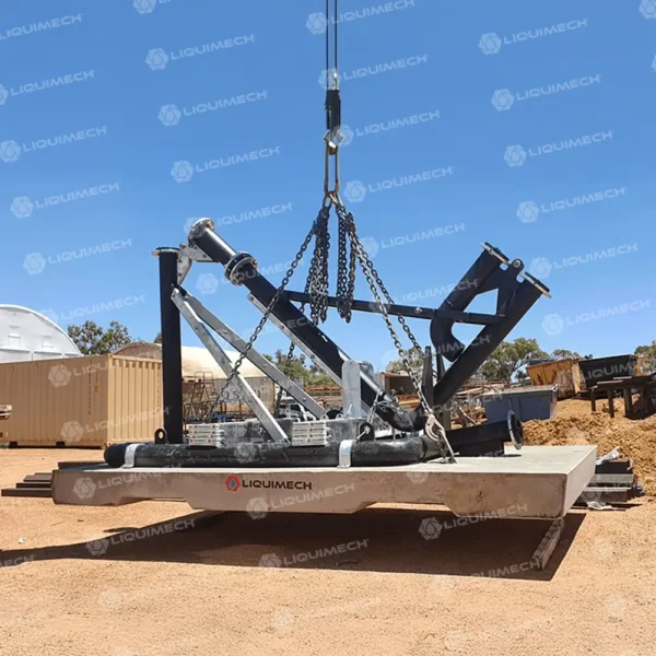 Movable cyclone rated standpipe by Liquimech engineered for extreme weather and heavy vehicle use