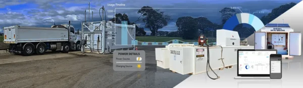 On-site fuel storage and dispensing system with tracking controls to manage usage and prevent loss or leakage