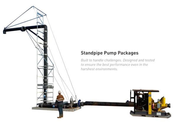 Portable HDPE standpipe system designed for easy transport and quick setup