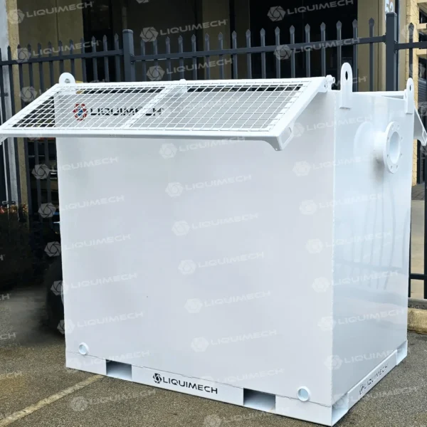 Portable Liquimech sedimentation tanks for on-site water treatment across Australia