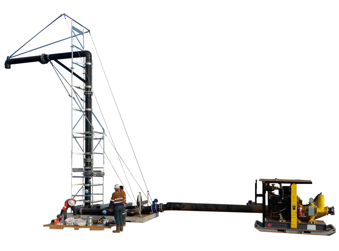 Pump solutions on site operated by Liquimech specialists, demonstrating setup and commissioning for mining, civil, construction, and municipal projects in Australia.