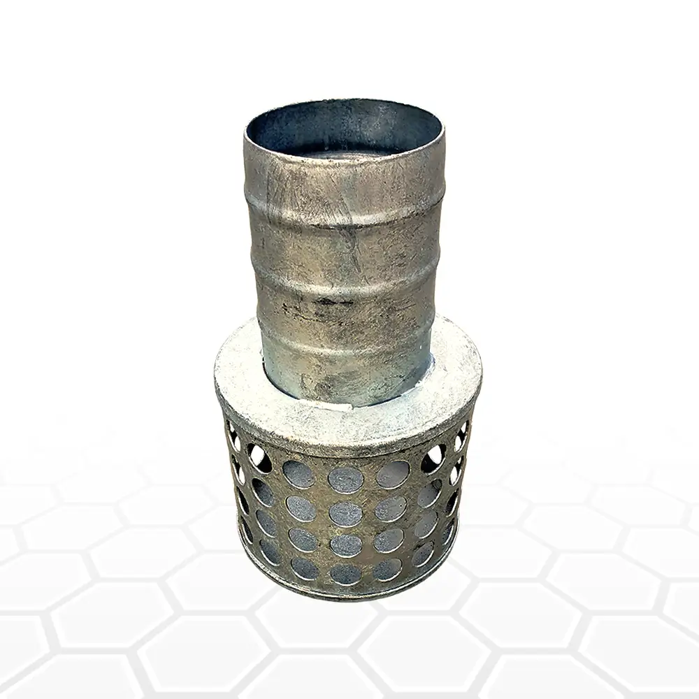 Pump strainers with hose tail connection for easy installation