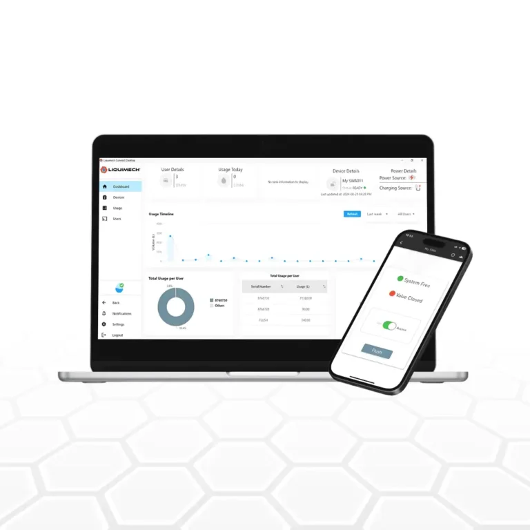 Smart Water Access mobile and desktop app for monitoring and controlling water usage