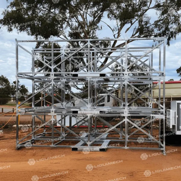 Space-saving racking systems for hose and pipe management on job sites by Liquimech