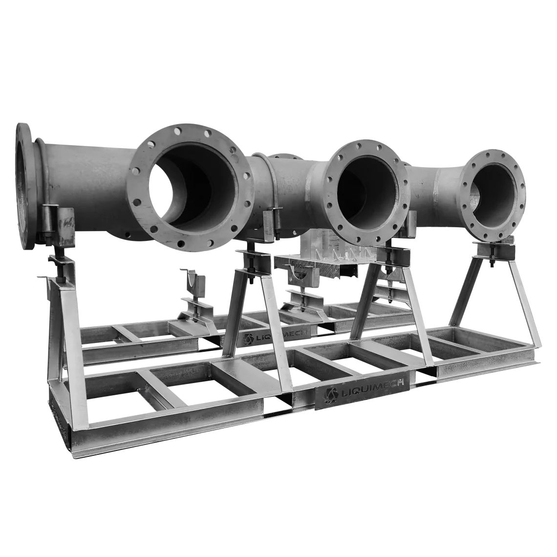 Stainless steel-HDPE distribution manifolds for compressed air and fluids