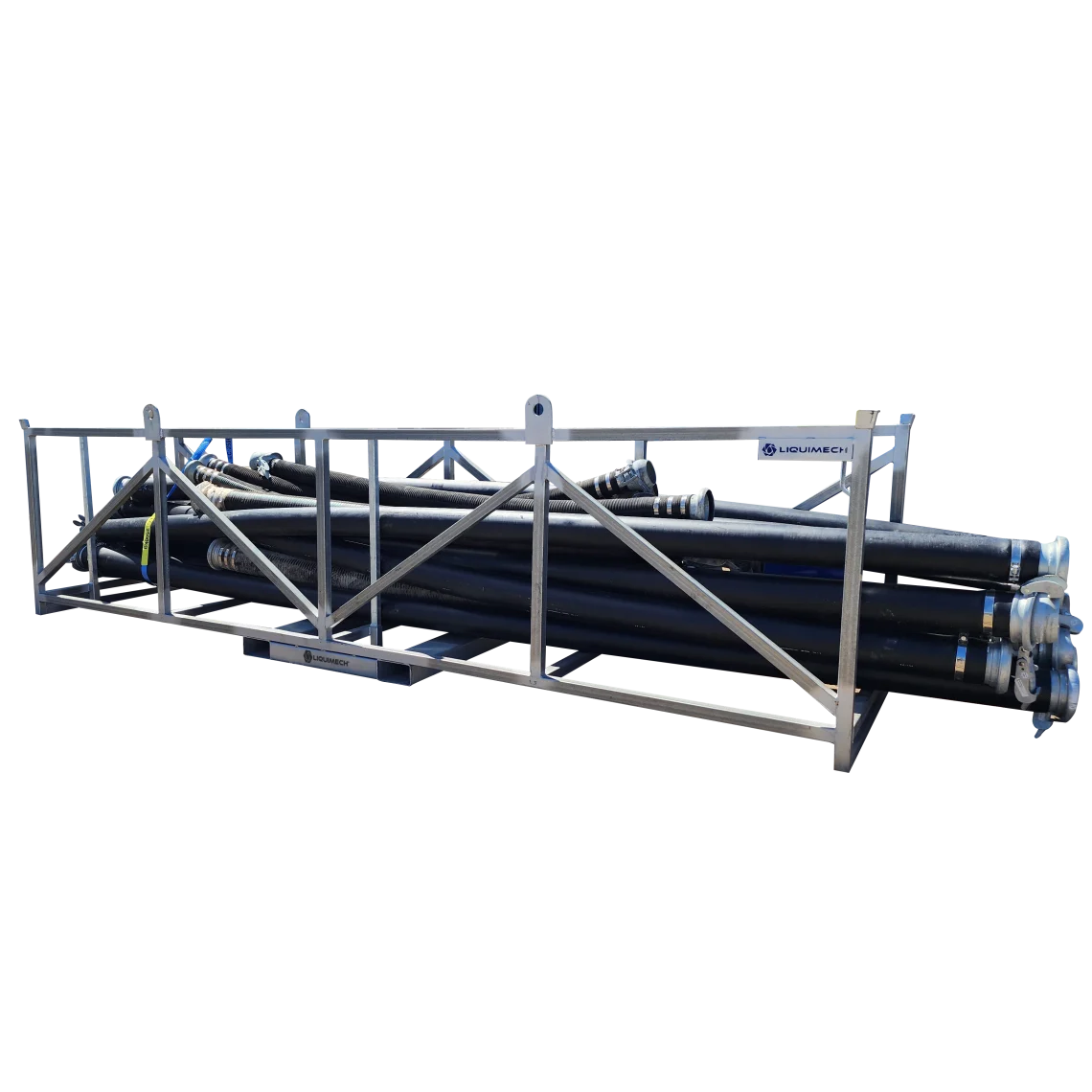 Turnkey Hose and pipe racking systems designed for streamlined deployment and secure on-site access.