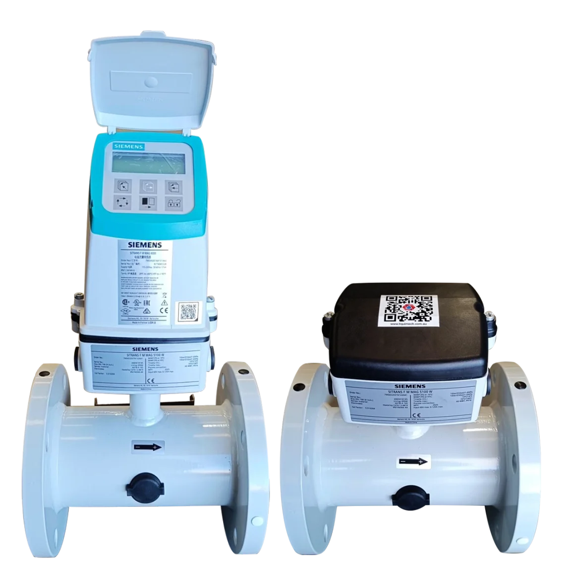 Water flow meter Australia – MAG 6000 Series with polyamide housing, integrated display, and NEMA 4X6 protection rating.