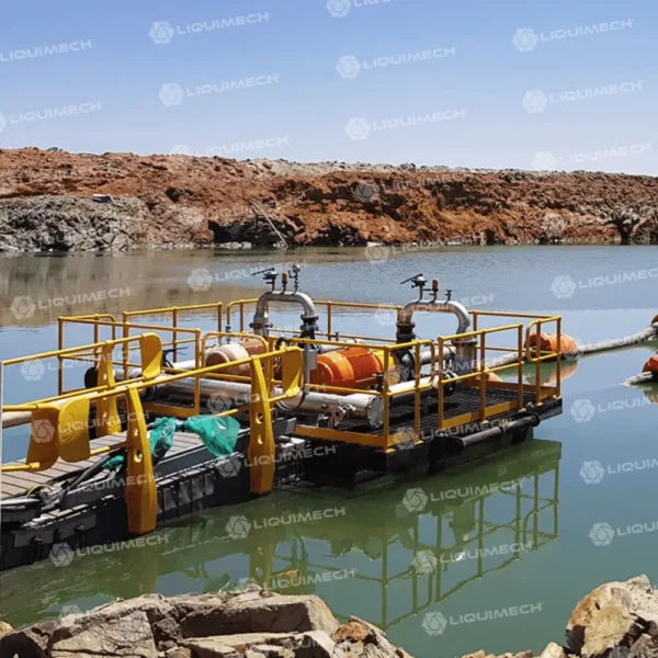 heavy duty Liquimech pontoons connected for large floating platform